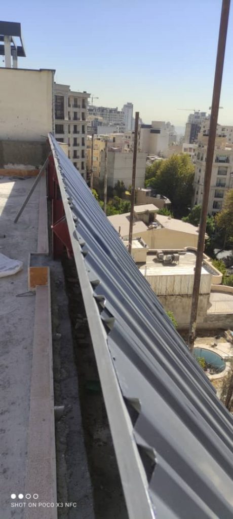 ساخت و نصب پیشانی با ورق ذوزنقه