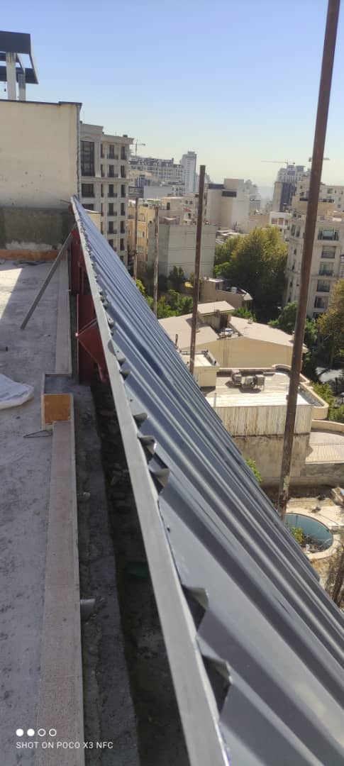 ساخت و نصب پیشانی با ورق ذوزنقه